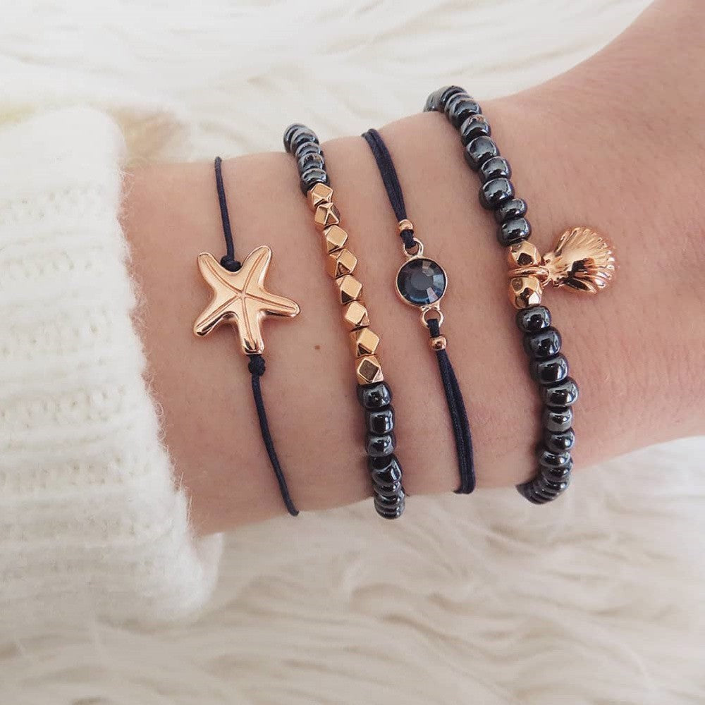 Boho Pearl Charm – Vintage-Inspirerat Armband & Armring Set