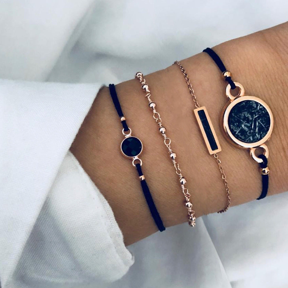 Boho Pearl Charm – Vintage-Inspirerat Armband & Armring Set