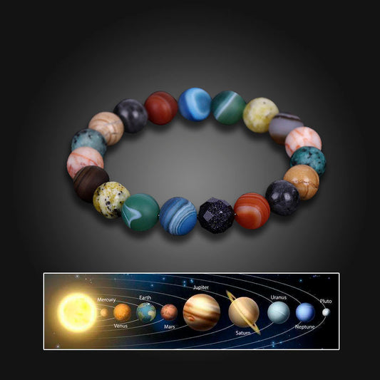 Solsystemets Planeter – Armband med 8 Stenar