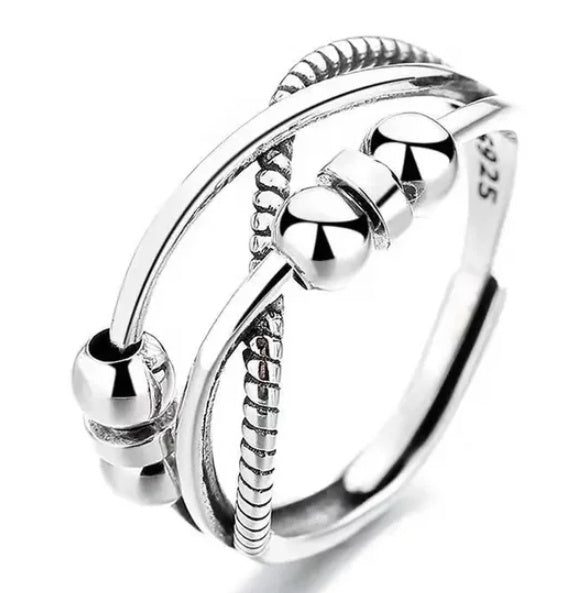 Anxiety Relief Spinner Ring – Dubbellager & Justerbar Komfort