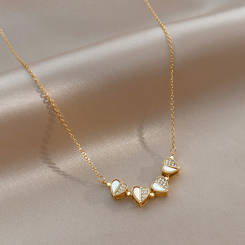 LuckyHeart – Fyrklöverhalsband med Kristallhjärta